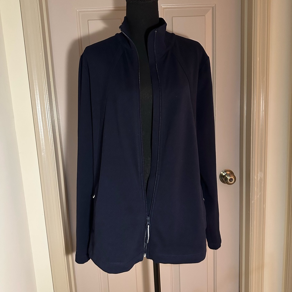 T by Talbots Blue Blazer Classic Notched Lapel